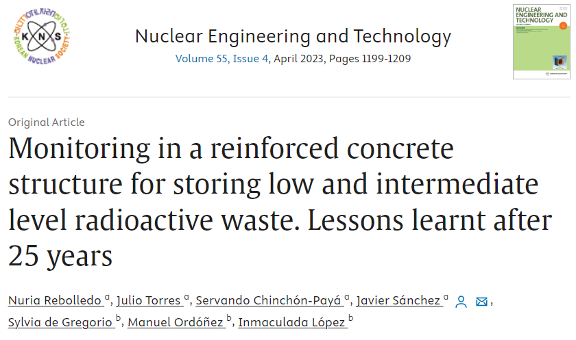 Monitoring in a reinforced concrete structure for storing low and intermediate level radioactive waste. Lessons learnt after 25 years