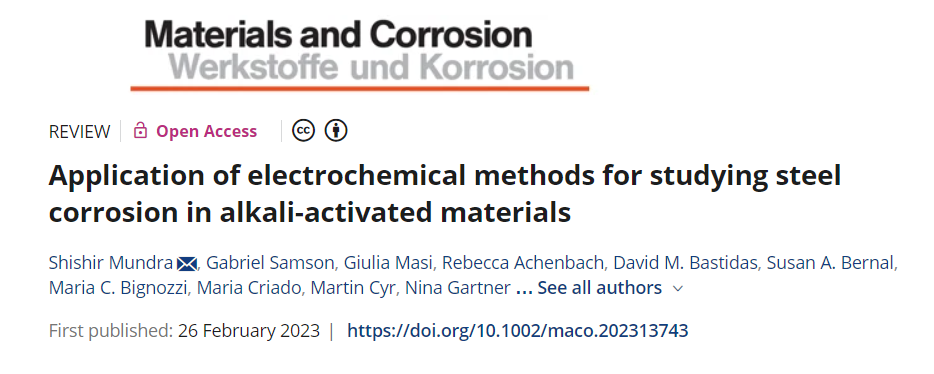 Application of electrochemical methods for studying steel corrosion in alkali-activated materials