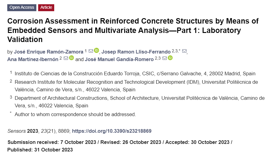 Corrosion Assessment in Reinforced Concrete Structures by Means of Embedded Sensors and Multivariate Analysis—Part 1: Laboratory Validation